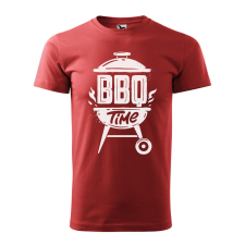 Póló BBQ time mintával - Terrakotta L méretben v1 ajándéktárgy