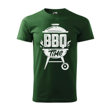Póló BBQ time mintával - Zöld S méretben v1 ajándéktárgy
