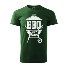 Póló BBQ time mintával - Zöld XL méretben v1 ajándéktárgy