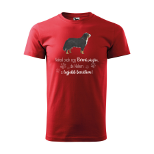  Póló Berni pásztor  mintával Piros XL egyedi ajándék