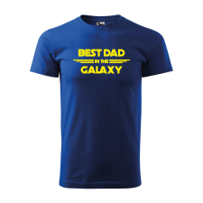 Póló Best dad in the galaxy mintával - Kék XXXL méretben ajándéktárgy