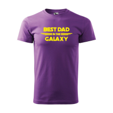  Póló Best dad in the galaxy mintával - Lila XXXL méretben ajándéktárgy