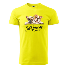 Póló Best friend mintával - Sárga XXXL méretben ajándéktárgy