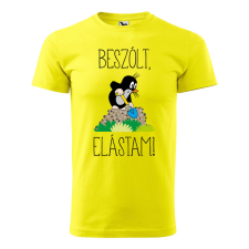Póló Beszólt, elástam! mintával - Sárga L méretben ajándéktárgy
