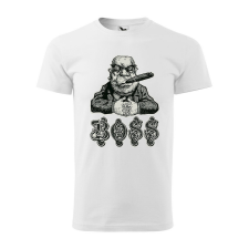 Póló Boss mintával - Fehér XXXL méretben ajándéktárgy