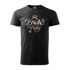 Póló Bride party mintával - Fekete L méretben ajándéktárgy
