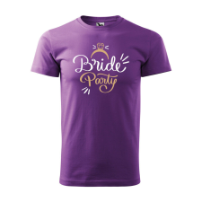 Póló Bride party mintával - Lila L méretben ajándéktárgy