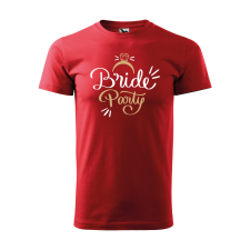  Póló Bride party  mintával Piros 4XL egyedi ajándék