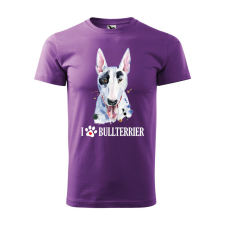 Póló Bullterrier mintával - Lila XXL méretben v2 ajándéktárgy