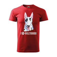 Póló Bullterrier mintával - Piros M méretben v2 ajándéktárgy