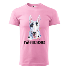 Póló Bullterrier mintával - Rózsaszín S méretben v2 ajándéktárgy