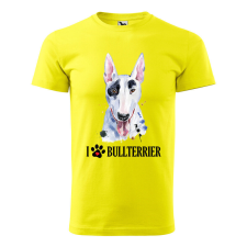 Póló Bullterrier mintával - Sárga L méretben v2 ajándéktárgy