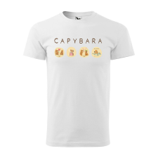 Póló Capybara mintával - Fehér XXL méretben ajándéktárgy