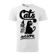 Póló Cats mintával - Fehér XXXL méretben ajándéktárgy