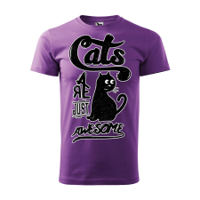 Póló Cats mintával - Lila XXXL méretben ajándéktárgy