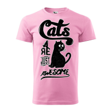 Póló Cats mintával - Rózsaszín XL méretben ajándéktárgy