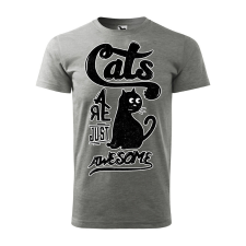  Póló Cats mintával - Szürke M méretben ajándéktárgy