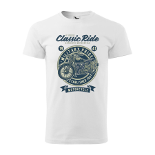 Póló Classic Ride mintával - Fehér M méretben ajándéktárgy