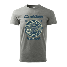 Póló Classic Ride mintával - Szürke S méretben ajándéktárgy