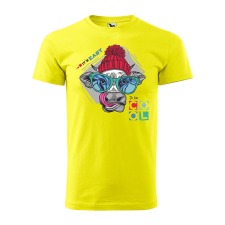 Póló Cool cow mintával - Sárga XL méretben ajándéktárgy