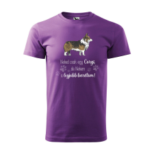 Póló Corgi mintával - Lila XXXL méretben v1 ajándéktárgy
