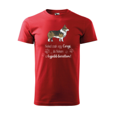 Póló Corgi mintával - Piros L méretben v1 ajándéktárgy