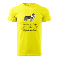 Póló Corgi mintával - Sárga M méretben v1 ajándéktárgy