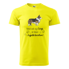 Póló Corgi mintával - Sárga S méretben v1 ajándéktárgy