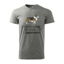 Póló Corgi mintával - Szürke S méretben v1 ajándéktárgy