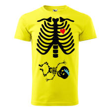  Póló Csontváz baba mintával - Sárga XL méretben ajándéktárgy