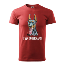 Póló Dobermann mintával - Terrakotta L méretben v2 ajándéktárgy