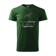 Póló Dobermann mintával - Zöld XXXL méretben v1 ajándéktárgy