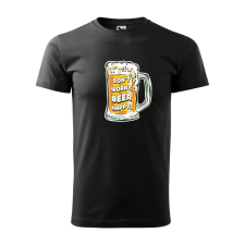  Póló Dont worry, beer happy mintával - Fekete XXXL méretben ajándéktárgy