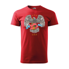  Póló Eagle  mintával Piros 3XL egyedi ajándék