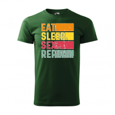 Póló Eat sleep sex repeat mintával - Zöld XXL méretben ajándéktárgy