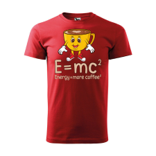 Póló Energy more coffee mintával - Piros L méretben ajándéktárgy