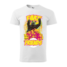 Póló Fake friends mintával - Fehér XXXL méretben ajándéktárgy