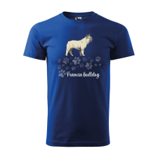  Póló Francia bulldog  mintával Kék 4XL egyedi ajándék