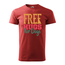 Póló Free hugs for dog mintával - Terrakotta XXXL méretben ajándéktárgy