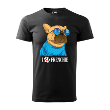  Póló Frenchie mintával - Fekete XXXL méretben ajándéktárgy