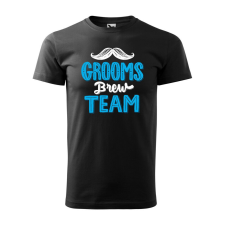Póló Grooms brew team mintával - Fekete XXXL méretben ajándéktárgy