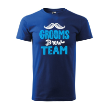 Póló Grooms brew team mintával - Kék XXXL méretben ajándéktárgy