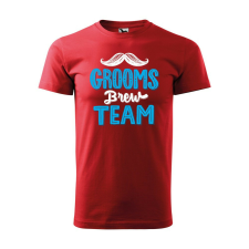 Póló Grooms brew team mintával - Piros XXXL méretben ajándéktárgy