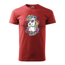 Póló Hipster unicorn mintával - Terrakotta XXXL méretben ajándéktárgy