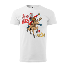  Póló Ho-Ho-Hozd a söröm! mintával - Fehér L méretben ajándéktárgy