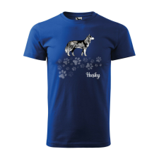 Póló Husky mintával - Kék XXXL méretben v1 ajándéktárgy