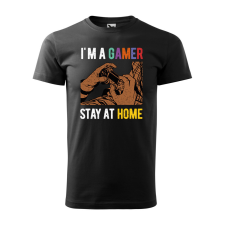  Póló I am a gamer  mintával Fekete XL egyedi ajándék