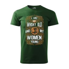 Póló I like my whisky mintával - Zöld XXL méretben ajándéktárgy