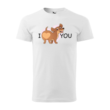 Póló I love you mintával - Fehér XL méretben v1 ajándéktárgy