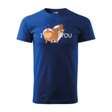 Póló I love you mintával - Kék XL méretben v1 ajándéktárgy